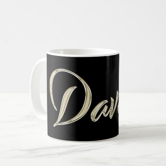 Davide Name whitegold Tasse Teetasse Kaffeetasse コーヒーマグカップ (正面左)