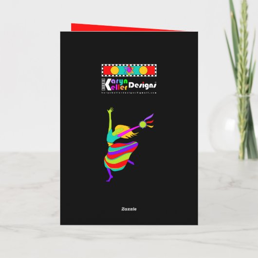 Davidic Dancerグリーティングカード カード (裏面)