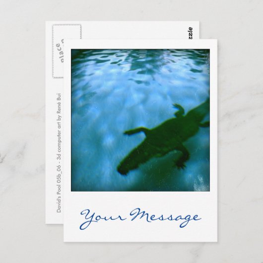 David's Pool 05b06 カスタム 3dコンピュータアートポストカード ポストカード (正面/裏面)