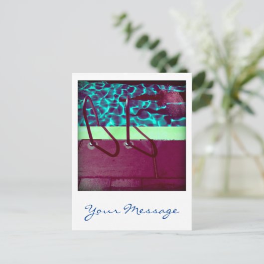 David's Pool 06161 カスタムComputer Artポストカード ポストカード (スタンド正面)