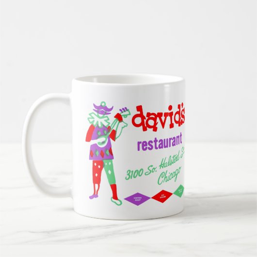 David's Restaurant, Bridgeport, Chicago, IL コーヒーマグカップ (左)