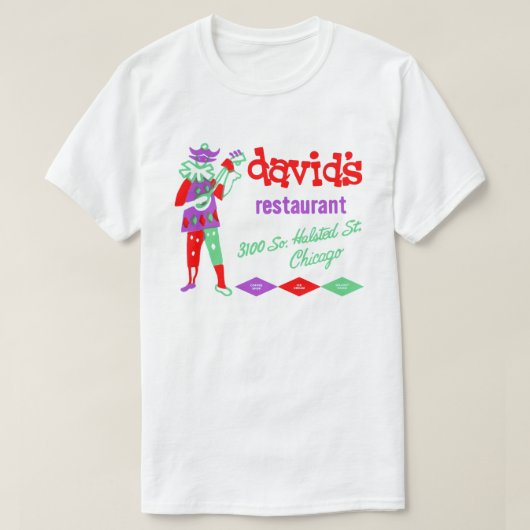 David's Restaurant, Bridgeport, Chicago, IL Tシャツ (デザイン正面)