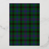 Davidson Clan Tartan Plaid ウェディング 箔招待状 (裏面)