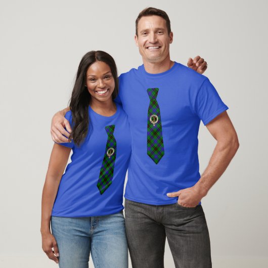 Davidson Scottish Badge & Tartan Necktie Tシャツ (ユニセックス)