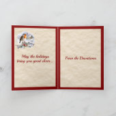 Davidson Stag & Robin Tartan Personalized シーズンカード (内部)