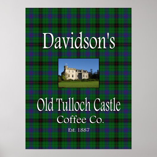 Davidson's Old Tulloch Castle Coffee Co. Poster ポスター (正面)