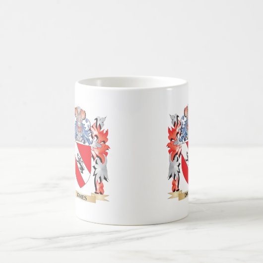 Daviesの紋章付き外衣-家紋 コーヒーマグカップ (中央)
