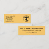 DaVinciのロゴの小型紹介のカイロプラクター スキニー名刺 (正面/裏面)