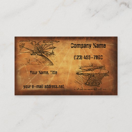 DaVinciの発明、 名刺 (正面)