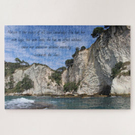 DaVinciの自然の引用文のパズル ジグソーパズル