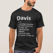 Davis定義パーソナライズされた名のおもしろい誕生日 Tシャツ (正面)
