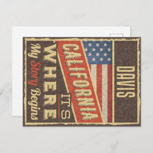 Davis California ポストカード (正面/裏面)