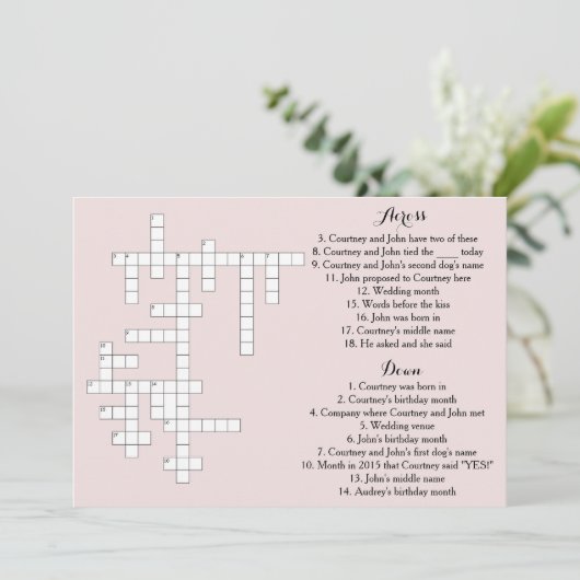 Davis + Harper メニューカード 招待状 (スタンド正面)