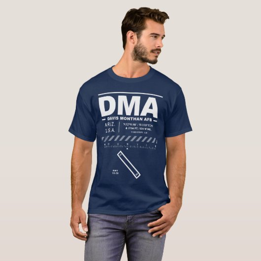 Davis-Monthan AFB Air Force Base DMA Tシャツ (正面フル)