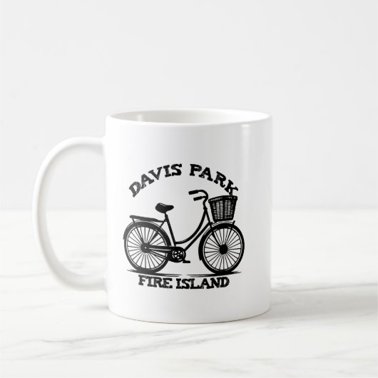 Davis Park Fire Island Bicycle summer beach family コーヒーマグカップ (左)