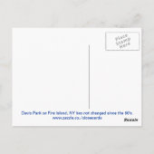 Davis Park On Fire Isのボードウォーク。 ポストカード (裏面)