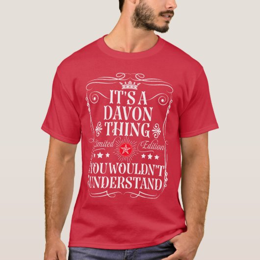 Davon Name Its A Davonhing You Wouldnt Understand Tシャツ (正面)