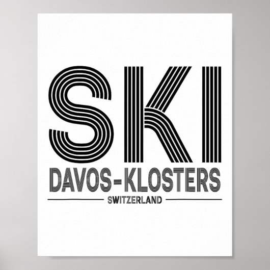 Davos Klosters Ski Resort Swiss Alps Skiing Switze ポスター (正面)