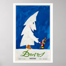 Davos Parsenn Switzerland Vintage Ski Poster ポスター