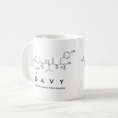 Davyペプチド名mug コーヒーマグカップ (正面左)