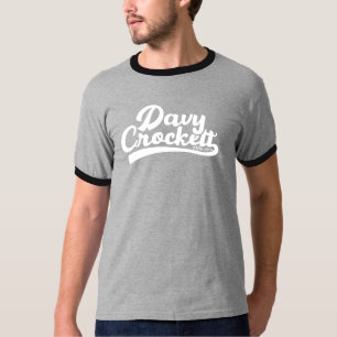 Davy Crockett 1786 - 1836ホワイトタイポグラフィ Tシャツ