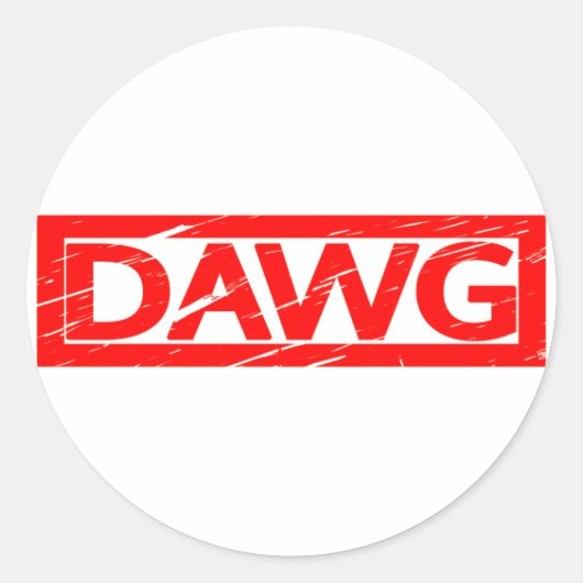 Dawgスタンプ ラウンドシール (正面)