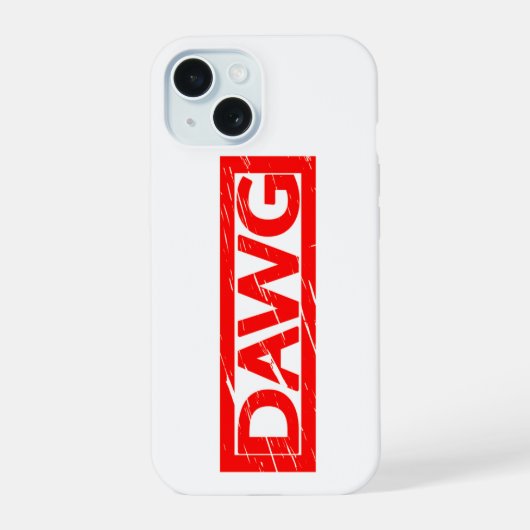 Dawgスタンプ iPhone 15ケース (裏面)
