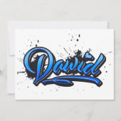Dawid Heart Splash Graffiti Karte カード (正面)