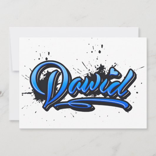 Dawid Heart Splash Graffiti Karte カード (正面)