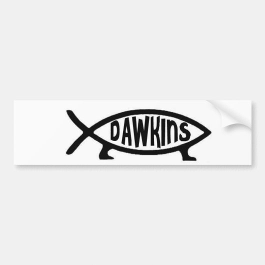 Dawkinsの魚 バンパーステッカー (正面)