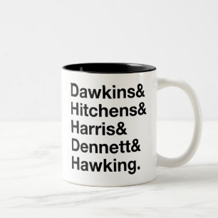 Dawkins&Hitchens&Harris&Dennett&Hawking -科学 ツートーンマグカップ