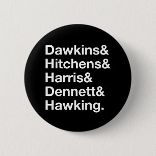 Dawkins&Hitchens&Harris&Dennett&Hawking -科学 缶バッジ