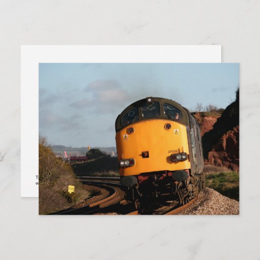 Dawlishワーレンのヴィンテージのディーゼル気違い37038 ポストカード (正面/裏面)