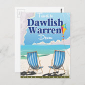 Dawlish Warren Devonヴィンテージ列車のポスター ポストカード (正面/裏面)