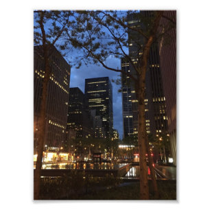 Dawn at Rockefeller Center NYC Architecture Lights フォトプリント