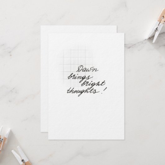 Dawn Brings Bright Thoughts - Minimalist  カード (正面/裏面インサイチュ)