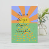 Dawn brings bright thoughts postcard (スタンド正面)