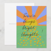 Dawn brings bright thoughts postcard (正面/裏面)