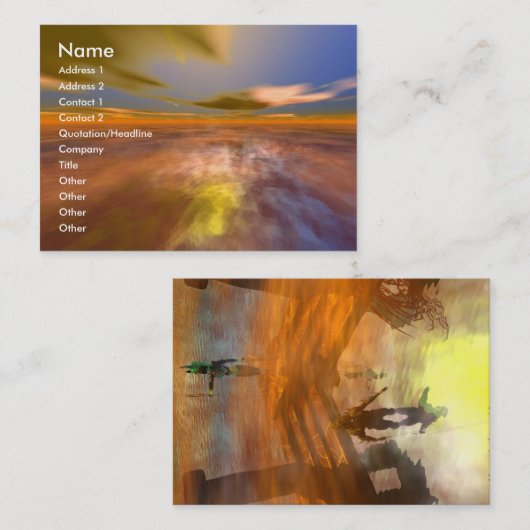 DAWN DARK/Clouds of a Dream Scape, Sci-Fi,テクノ 名刺 (正面/裏面)