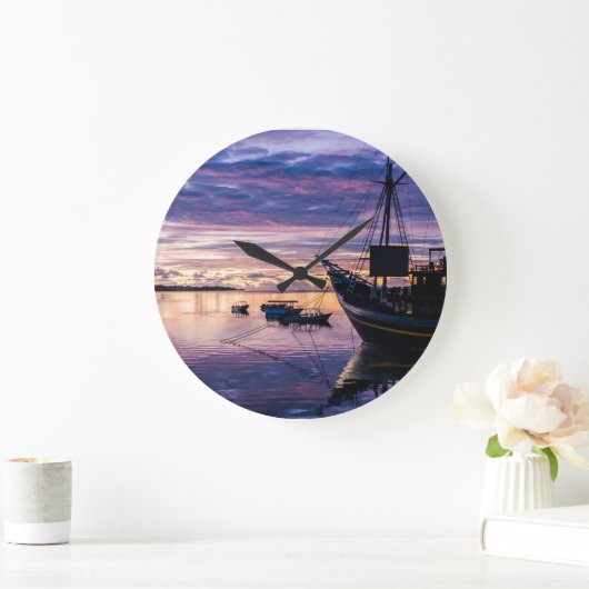 Dawn in Micronesia ラージ壁時計 (ホーム)