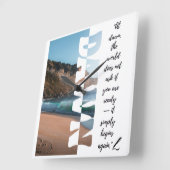 Dawn — Simply Begin Again スクエア壁時計 (傾斜)