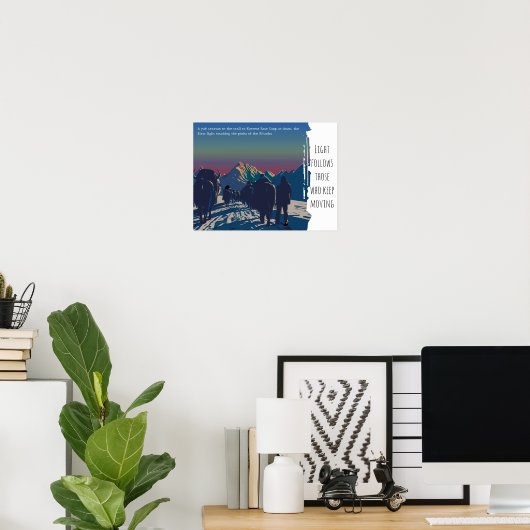 Dawn Yak Caravan Everest Motivational ポスター (ホームオフィス)