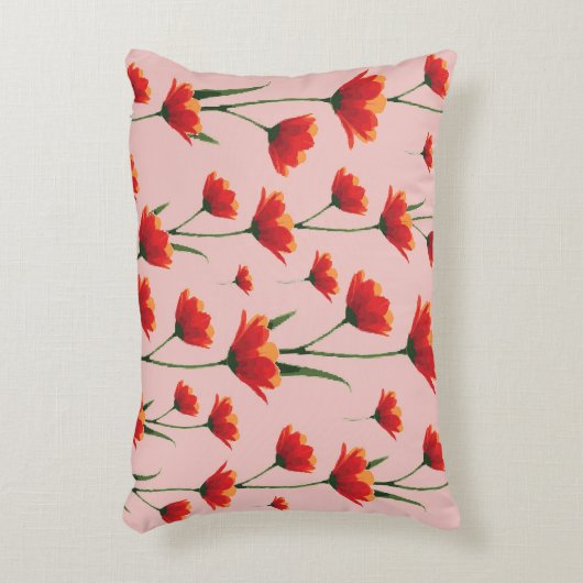 Dawnfire Poppies アクセントクッション (正面(垂直))