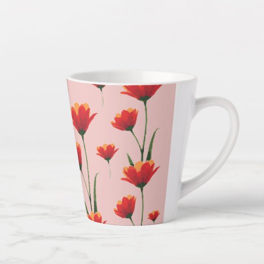 Dawnfire Poppies カフェラテマグ (右)