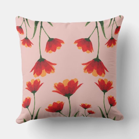 Dawnfire Poppies クッション (裏面)