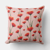 Dawnfire Poppies クッション (正面)