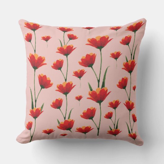 Dawnfire Poppies クッション (正面)