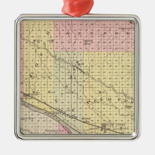 Dawson郡、ネブラスカ メタルオーナメント (正面)