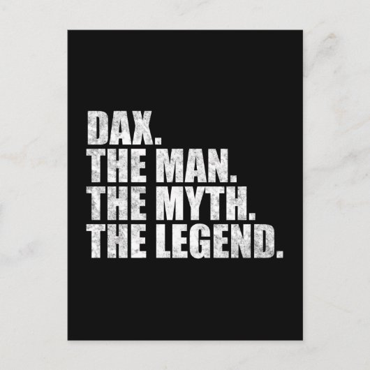 Dax 名前, Dax 伝説の男 神話の人物 ポストカード (正面)