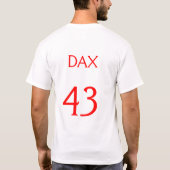 Dax、Ninersのための#43 Tシャツ (裏面)